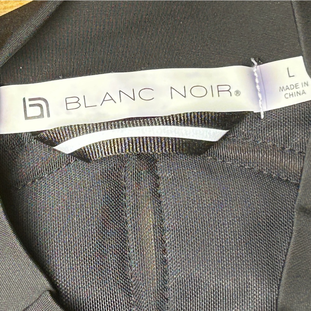 NWT! blanc noir Black Quilted Leather Jacket - Picture 8 of 15